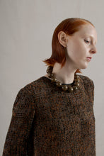 Load image into Gallery viewer, Patricia Von Musulin Lignum Vitae Wood Ball &amp; Hammered Brass Necklace

