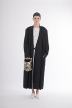 Load image into Gallery viewer, 1982 Issey Miyake Black Knit Maxi Sweater Coat

