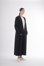 Load image into Gallery viewer, 1982 Issey Miyake Black Knit Maxi Sweater Coat
