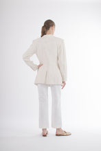 Load image into Gallery viewer, 1990&#39;s Jean Paul Gaultier White Painted Linen Blazer
