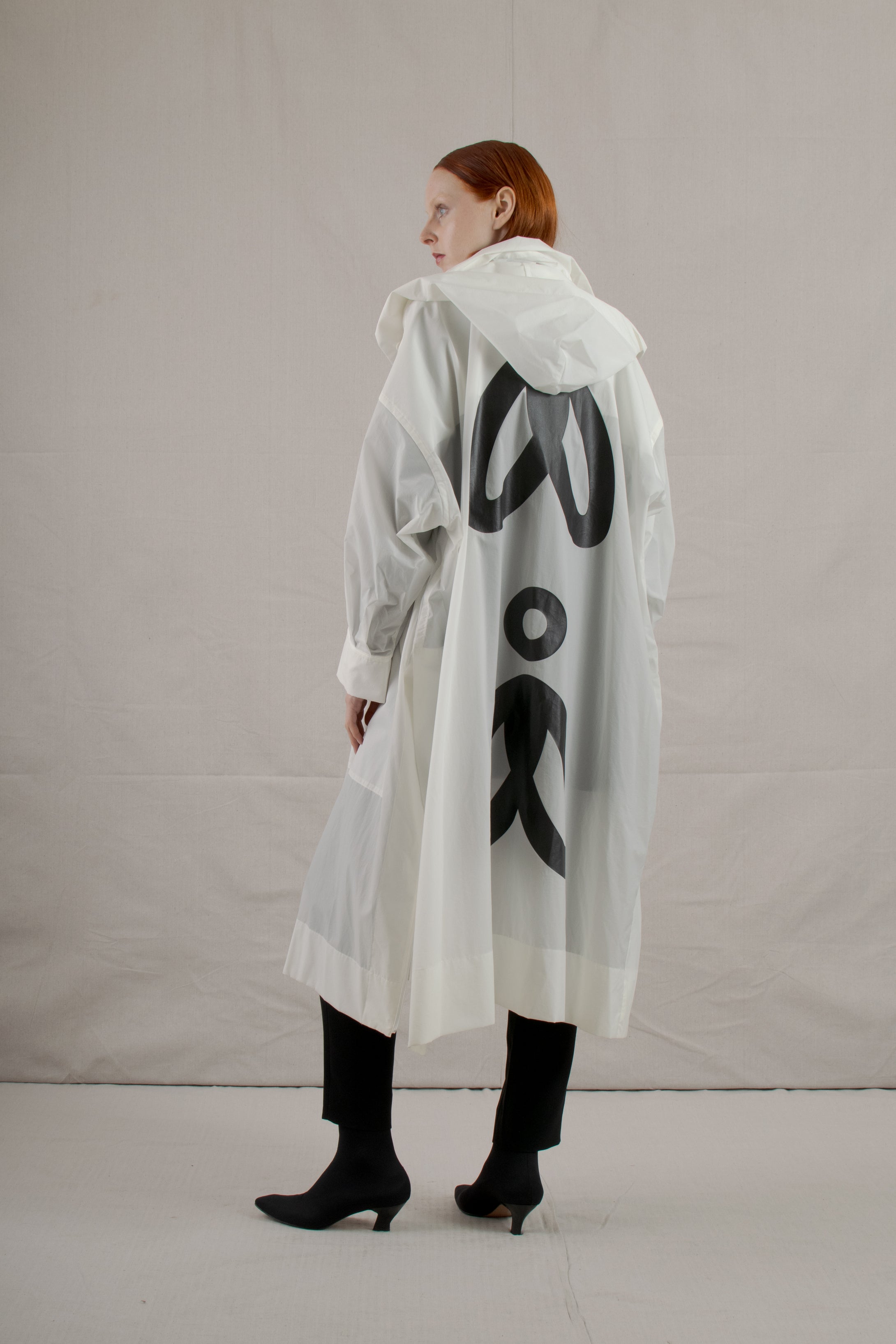 Issey Miyake x Ikko Tanaka Colab White Windbreaker