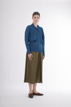 Load image into Gallery viewer, Y2K Issey Miyake Blue Pleated Batwing Top

