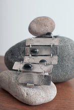 Load image into Gallery viewer, 1990&#39;s Artisan Sterling Silver &amp; Onyx Modernist Bracelet
