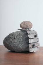 Load image into Gallery viewer, 1990&#39;s Artisan Sterling Silver &amp; Onyx Modernist Bracelet
