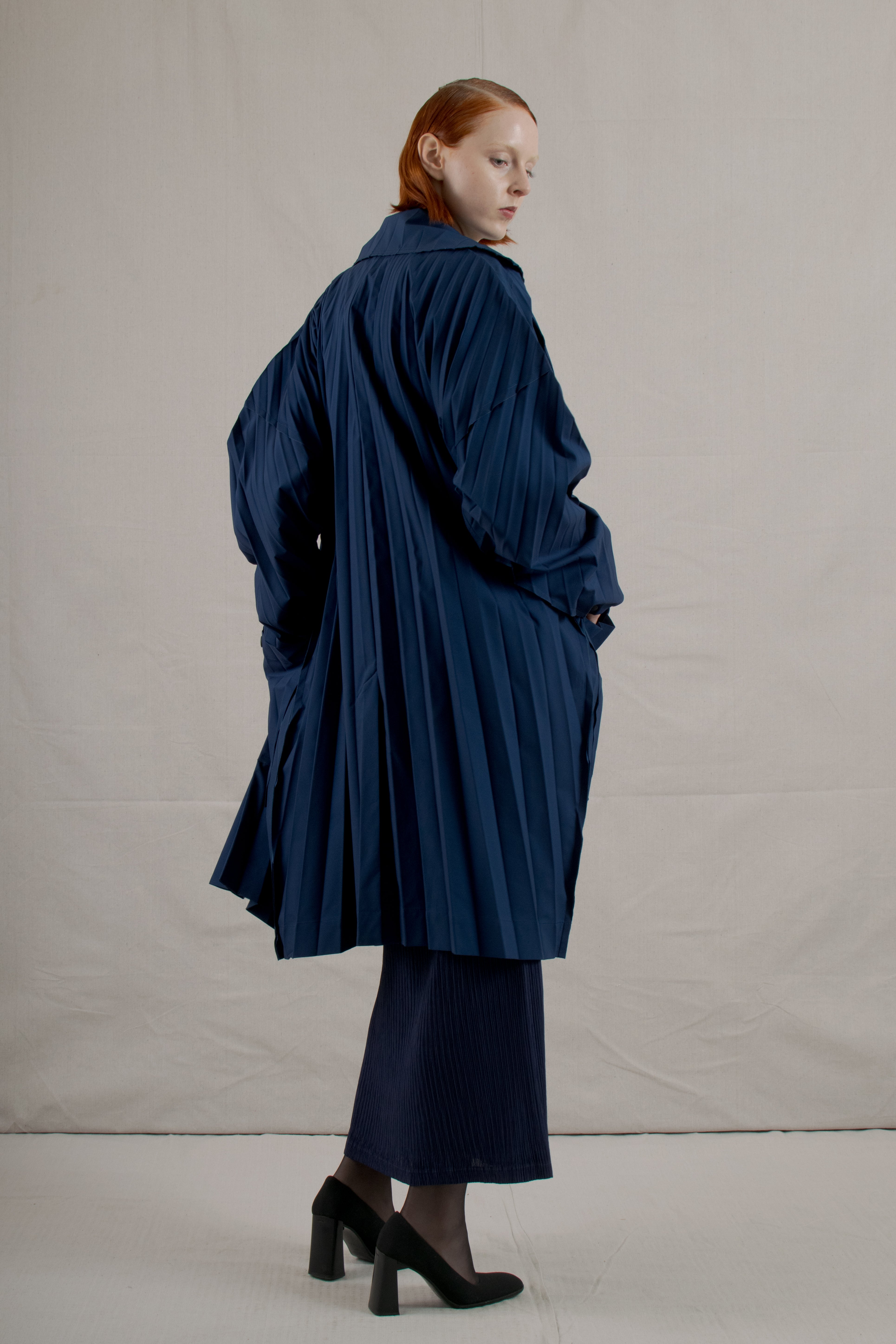 Y2K Homme Plisse Issey Miyake Blue Pleated Coat – Lust and Fond