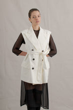 Load image into Gallery viewer, Dries Van Noten White Sleeveless Double Breasted Blazer
