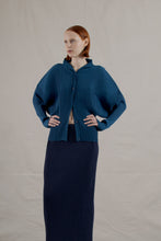Load image into Gallery viewer, Y2K Issey Miyake Blue Pleated Batwing Top
