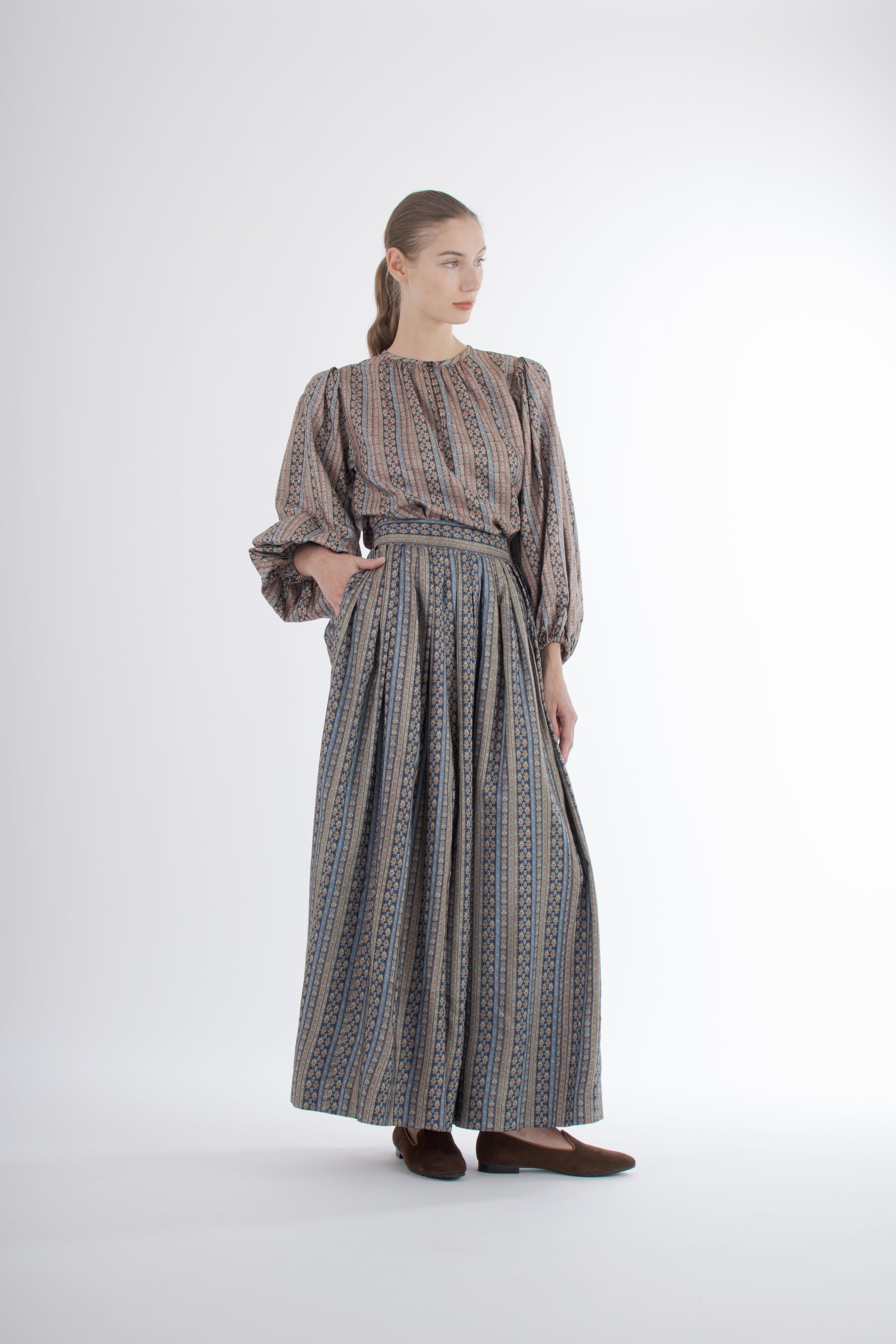 1976 Yves Saint Laurent Rive Gauche Silk Ensemble