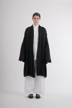 Load image into Gallery viewer, 1980&#39;s Issey Miyake Black Woven Silk Pleated Duster
