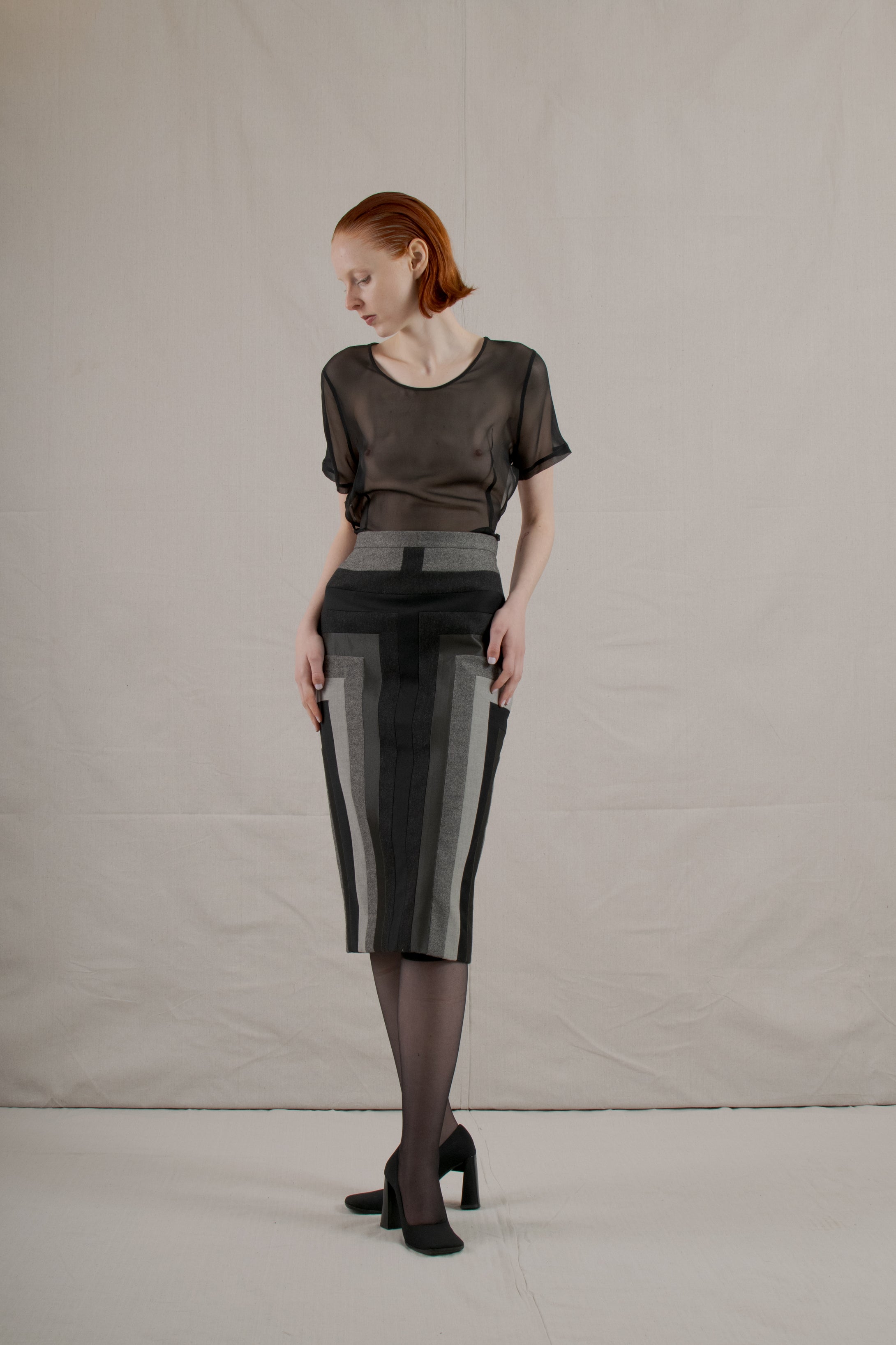 F/W 1998 Givenchy Couture by Alexander McQueen Patchwork Skirt