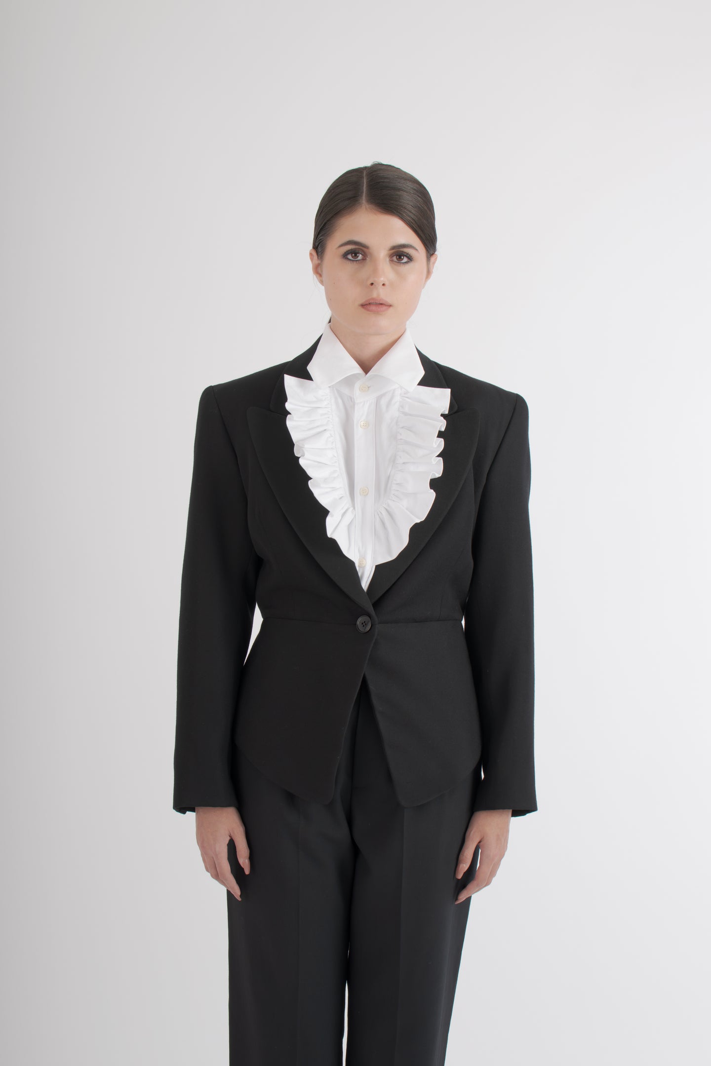 1980's Gianfranco Ferre Black Tuxedo Blazer