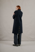 Load image into Gallery viewer, 1980&#39;s Chanel Navy Quilted Double Breasted Coat
