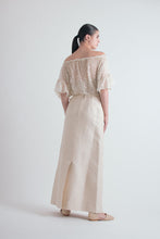 Load image into Gallery viewer, 1970&#39;s Yves Saint Laurent Silk Chiffon &amp; Lurex Polka Dot Off Shoulder Top
