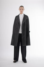 Load image into Gallery viewer, Y2K Issey Miyake Black Lazer Cut Perforated Coat

