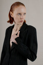 Load image into Gallery viewer, F/W 2002 Chanel Black/Navy Lurex Bouclé Maxi Coat
