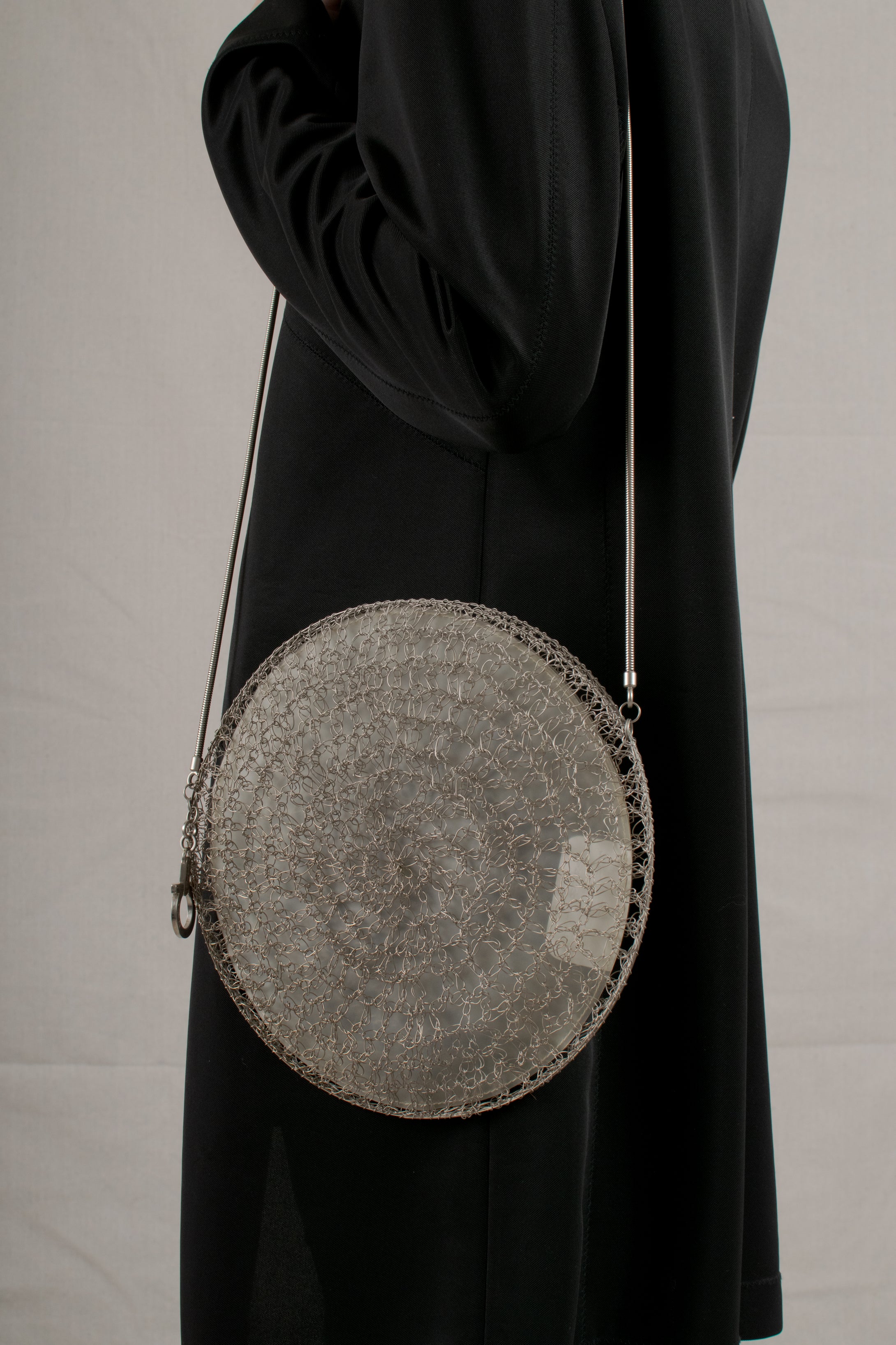 1990's Salvatore Ferragamo Crochet Wire Crossbody Bag