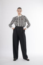 Load image into Gallery viewer, 1990&#39;s Kansai Yamamoto Striped Ruffle Blouse
