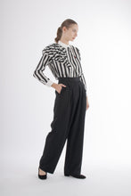 Load image into Gallery viewer, 1990&#39;s Kansai Yamamoto Striped Ruffle Blouse
