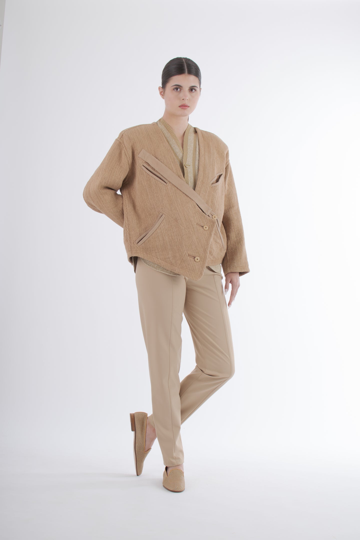 1985 Issey Miyake Avant-garde Woven Textile Jacket