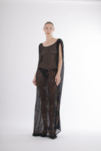 Load image into Gallery viewer, 1920&#39;s Black Silk Chiffon &amp; Gold Embroidered Kaftan
