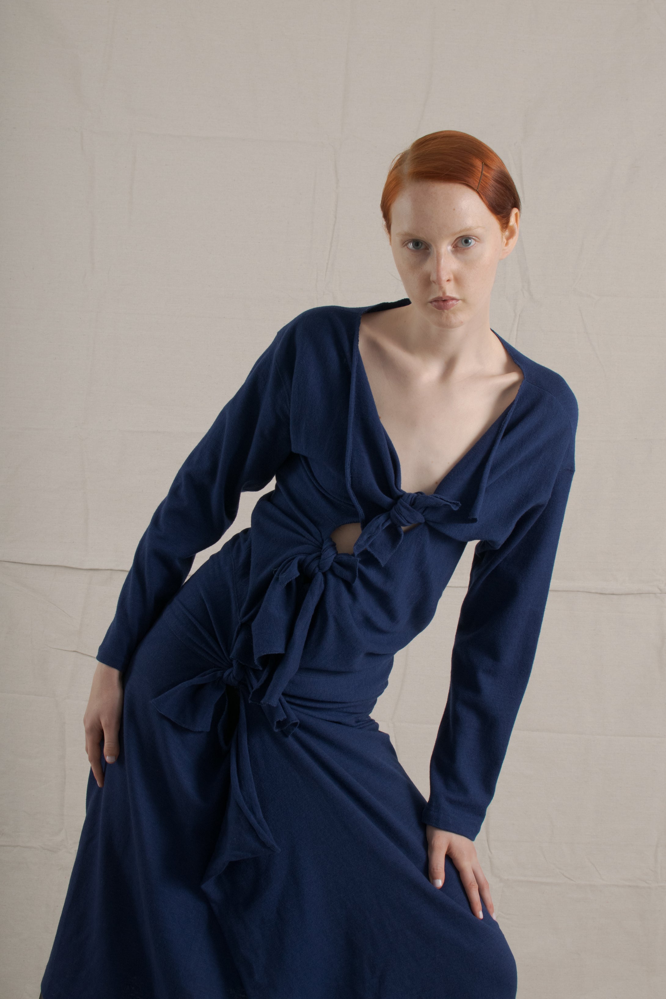 1983 Rei Kawakubo COMME des GARÇONS Blue Knot Dress – Lust and Fond Vintage