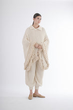 Load image into Gallery viewer, 1980&#39;s Norma Kamali Ivory Cable Knit Harem Pants
