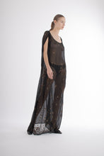 Load image into Gallery viewer, 1920&#39;s Black Silk Chiffon &amp; Gold Embroidered Kaftan
