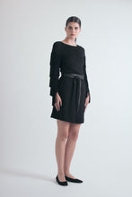 Load image into Gallery viewer, 1970&#39;s Christian Dior Black Fringe Mini Dress
