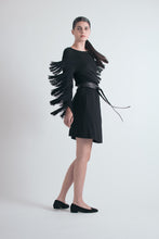 Load image into Gallery viewer, 1970&#39;s Christian Dior Black Fringe Mini Dress
