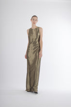 Load image into Gallery viewer, Y2K Vera Wang Gold Lamé Column Dress
