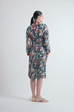Load image into Gallery viewer, 1980&#39;s Chanel Novelty Print Corseted Silk Dress
