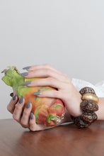 Load image into Gallery viewer, Vintage Monies Resin and Gold Foil Stretch Bracelet
