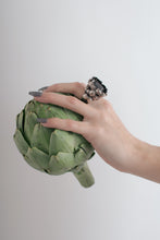 Load image into Gallery viewer, 1970&#39;s Brutalist Cocktail Smoky Topaz Sterling Ring by Rachel Gera
